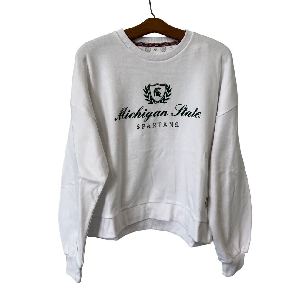 Royce Apparel Pressbox Michigan State Spartans Pullover Sweatshirt Women S NEW